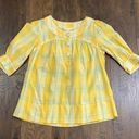 Fcuk jeans yellow plaid pullover top Size 2 Photo 0