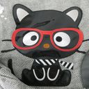 Sanrio  Chococat 2010  Glasses Scarf Striped Tote Bag Shoulder Purse Grey Red Photo 1