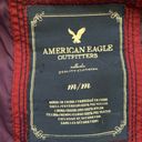 American Eagle  AEO magenta pink zip quilted puffer vest faux fur lined hood med Photo 7