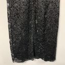 L'Agence L’AGENCE Black & Silver Sheer Floral Dress Photo 12