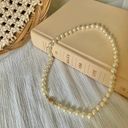 American Vintage Vintage “Imelda” White Pearl Necklace 18.5” Gold Marquis Fishhook Clasp Classic Photo 6