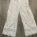 Lulus  Amora White Lace Jumpsuit Bridal Bride Bachelorette Wedding Small Photo 3