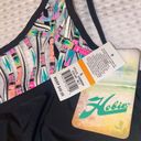 Hobie NWT!  Bright Neon Multicolor Bikini Top Swim Photo 3