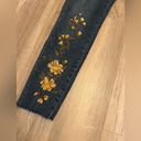 Driftwood  Embroidered Floral Jackie Jeans Skinny Raw Hem Photo 2