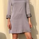 Alice + Olivia  • Beaded Silk Tunic Dress jeweled grey silver kimono mini Photo 1