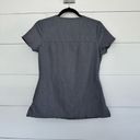 Jaanuu  Women’s XS Heather Gray 3 Pocket Scrub Top Photo 2