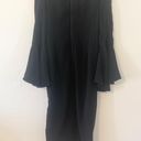 Bardot NWT  Solange Off-the-Shoulder Bell Sleeve Slit Dress in Black Size 8/M Photo 3