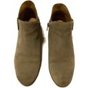 Jack Rogers Tan Suede Ankle Booties Boot Side Zip Sz 8.5 Cute Flower Circle Photo 2