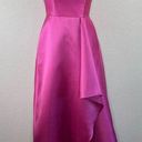 Alfred Sung  Tea Rose Pink Strapless High Low Satin Twill Formal Gown Size 6 NWT Photo 14