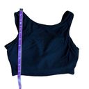 Klassy Network  Henley cropped bra top scoop neck ribbed Black Size XS Photo 6