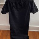 Theory Arna Black Shift Mini Dress with Flutter Sleeves, size 6 Photo 8