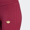 Adidas Originals Size M Preppy Varsity Leggings in Legacy Burgundy Photo 2