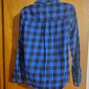 SO Blue and black Buffalo plaid button up shirt Photo 1