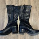 Naturalizer  Black Leather Dane Boots 10 M GUC 2 Inch Heel Mid Calf Photo 5