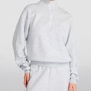 SKIMS  COTTON FLEECE CLASSIC HALF ZIP PULLOVER LIGHT HEATHER GREY size XS NWT Photo 1