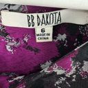 BB Dakota  Clarissa Purple Floral Print Jacquard Sleeveless Dress Sz 6 Photo 6