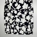 Kate Spade  Knee Length Pencil Skirt Black White Pink Floral Print Womens Size 6 Photo 5