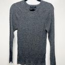 INC  Charcoal Ribbed Long Sleeve Stretch Women's Pullover Sweater Size XS Photo 0