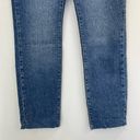 Good American New  Slim Straight High Rise Raw Hem Ankle Jeans Blue Size 4 / 27 Photo 6