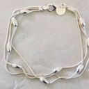 Free People 925/ 3 Strand Beaded Polished Bracelet/ Unused Silver Photo 0