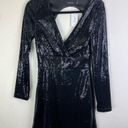 MINKPINK NWT  Set Me Free Mini Dress Small Black Sequin Photo 7