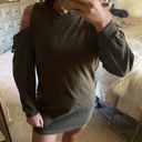 Lush Clothing Olive green Sweater/sweatshirt Dress  Photo 0