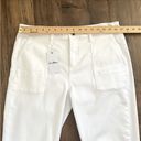 Sam Edelman  Denim NWT High Rise Cargo Ankle Denim Pants White Women’s 14 NEW Photo 7