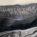 American Eagle  Shorts Womens 0 Black Booty Jean Cut Off Shortie Ripped Super Low Photo 5