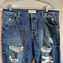 Mango MNG  Angie Boyfriend Distressed Denim Jeans Photo 3