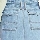 Frame  Dana High Waisted Belted Denim Paperbag Mini Skirt Blue Women 27 / US 4 Photo 1