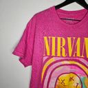 Nirvana  Pink Graphic Tee Size Large Photo 5