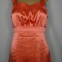 Cache  Satin Blouse Cami Scoop Square Neck Keyhole Orange Small Sherbet Tangerine Photo 0