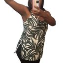 Eliane Rose  camisole V neck tank top Cream Green tropical shirt New Size Large Photo 2