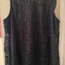 AB Studio Womens  black lace tank top size Large Photo 0