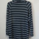 Lou & grey  Striped Cowl Turtleneck Sweater Teal Photo 7