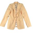 Calvin Klein  Womens 2P Peach Orange Long Sleeve V-Neck Blazer Jacket Photo 0