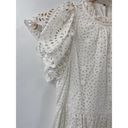 Ulla Johnson  Norah White Broderie Anglaise Eyelet Flutter Sleeve Tiered Dress 4 Photo 3