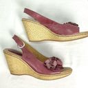 Born concept BORN Mauve Pink Wedge Sandals Open Toe Flower Woven Sz 9 B.O.C.  Photo 11