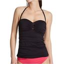 Bleu Rod Beattie  draped ring me up black bandini swim top 6 NWT Photo 4