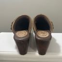 Ariat  Wooden Mules Clogs Women Sz 8 B Brown Leather Buckle Accent Western Shoes Photo 3