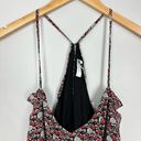 Lush Clothing NWT Lush Black Red Multi Floral Mini Halter Dress Medium Photo 5