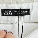 ZARA High Rise Flat Front Cotton Blend Skort Skirt White Women's Size Small Photo 3