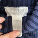 Lands'End 90s Lands’ End America Flag Turtleneck Sweater Navy Cotton Photo 2