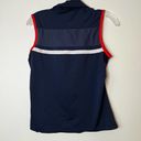 FILA  Pullover Sleeveless Performance Top Blue & Red Sz Small Photo 3