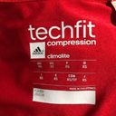 Adidas  tech fit compression crimson red top Photo 5