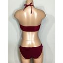 PilyQ New.  plum and rose metallic bandeau top. M-top/S-bottoms Photo 3