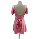 Dolls Kill  x Care Bears Here to Cheer Mini Dress Pink Satin Babydoll Size Large Photo 8