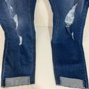 Pretty Little Thing  Plus Dark Blue Ripped Detail Step Hem Skinny Jeans Size 22 Photo 67