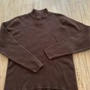 Women’s Crystal Kobe brown cotton rib knit sweater size L Size L Photo 0