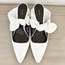 The Row  White Leather Coco Bow Kitten Heel Mules sz 40 Photo 0